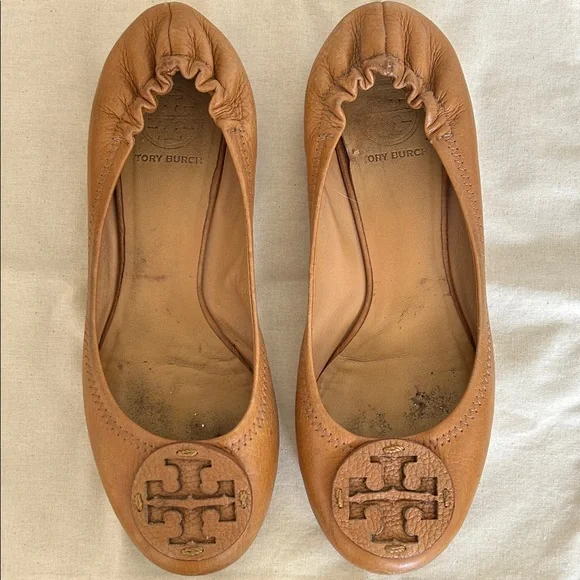 Tory Burch Tan Leather Loafers - Picture 2 of 5